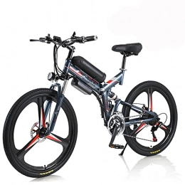 Hyuhome Electric Bike Hyuhome Electric Bike for Adult Men Women, Folding Bike 250W / 350W 36V 10A 18650 Lithium-Ion Battery Foldable 26" Mountain E-Bike with 21-Speed Shimano Transmission System Easy To Folding (Gray, 350W)