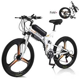 Hyuhome Bike Hyuhome Electric Bike for Adult Men Women, Folding Bike 48V 10A Lithium-Ion Battery Foldable 26" Mountain E-Bike with 21-Speed Shimano Transmission System Easy To Folding