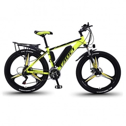 Hyuhome Electric Bike Hyuhome Electric Bikes for Adult, Magnesium Alloy Ebikes Bicycles All Terrain, 26" 36V 350W 13Ah Removable Lithium-Ion Battery Mountain Ebike for Mens, Yellow, 13Ah80Km