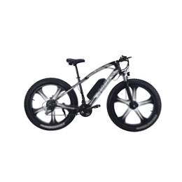 IEASE Electric Bike IEASEddzxc Electric Bicycle 4.0 Fat Tire Electric Bicycle Mountain Lithium Assist Snowmobile Integrated Wheel Variable Speed Beach Bike (Color : Black-White)