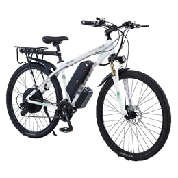 IEASE Electric Bike IEASEzxc Bicycle Assisted lithium battery bicycle electric mountain bike long range electric bicycle (Color : White)