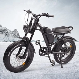 IENYRID Bike iENYRID 20x4 Inch Fat Tire Electric Bike for Adults, 48V 15.6Ah Removable Battery, Double Disc Brakes and Dual Suspension Cruiser Bikes, Throttle and Pedal Assist Mode Snow Bike, 7 Speed Dirt Bike