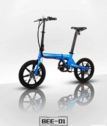 Generic Electric Bike Intelligent electric bicycle BEE-01 16inch 36v 250W motor 5 2AH lithium battery 18650 cell folding bike with intelligent display@blue