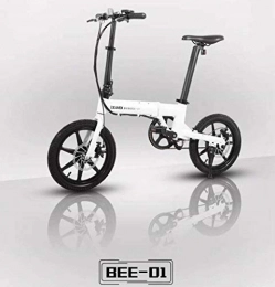 Generic Bike Intelligent electric bicycle BEE-01 16inch 36v 250W motor 5 2AH lithium battery 18650 cell folding bike with intelligent display@white