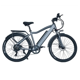 IOPY Electric Bike IOPY Electric Bike For Adults With Removable Battery, 26''Commuting Electric Mountain Bike For Jungle Trails Snow Beac (Color : Silver grey, Size : 48V / 15A)