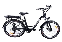 Irypulse Electric Bike Irypulse Men Electric Bike 26” Adult Mountain Bike Urban E-Bike Electric MTB Mountainbike 36V 10Ah With Removable Battery Lithium LCD Display Hydraulic Brakes(Black)