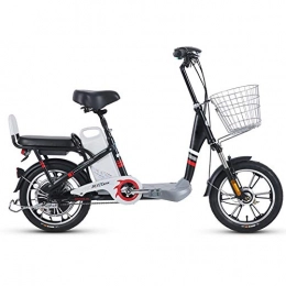 J.I Electric Bike J.I Electric Car 48V8AH Lithium Battery Electric Bicycle Unisex Travel Ultra Light Lithium Electric Car 16 Inch