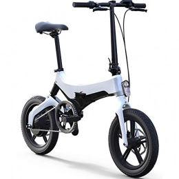 J.I Electric Bike J.I Folding Electric Car Lithium Battery Mini Power Bicycle Electric Bicycle Magnesium Alloy Adult Travel Battery Car Power Battery Life 60KM16 Inch