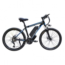 JASSXIN Electric Bike JASSXIN Electric Mountain Bike Removable Large Capacity Lithium-Ion Battery, Electric Mountain Bike Electric Bicycle with Removable 48V Lithium Ion Battery 21 Speed Shift, Blue