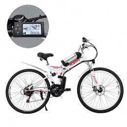 JFSKD Electric Bike JFSKD Electric Mountain Bikes, 24 / 26 Inch 8Ah / 384W Removable Lithium Battery Electric Folding Bicycle with Kettle Three Riding Modes, Suitable for Men And Women, B, 26 inch