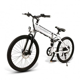 JFSKD Electric Bike JFSKD Electric Mountain Bikes, 26 Inch 48V Lithium Battery Aluminum Alloy Adult Folding Electric Mountain Bike Maximum Speed 32KM / H LCD Liquid Crystal Instrument, A