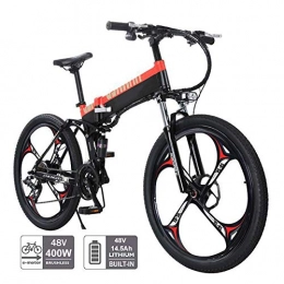 Jieer Electric Bike JIEER Electric Folding Bike 27 Speed All Aluminum Alloy Frame with LCD Display Mountain Bicycle Cycling Touring for City Commuting Outdoor Cycling Travel Work Out
