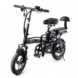 Jieer Electric Bike JIEER Electric Folding Bike Fat Tire Smart City Mountain Bicycle Booster for Adults, 400W Aluminum Alloy Bicycle with 3 Riding Modes Adjustable Height Portable with LED Front Light Easy To Store