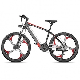 Jieer Electric Bike JIEER Electric Mountain Bike 400W 26'' Fat Tire Electric Bicycle Mountain E-Bike Full Suspension for Adults, 27 Speed Shifter Aluminum Alloy Ebike Bicycle, City Bike Lightweight-Red