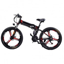 Jieer Electric Bike JIEER Electric Mountain Bike Folding Ebike 350W 48V Motor, LED Display Electric Bicycle Commute Ebike, 21 Speed Magnesium Alloy Rim for Adult, 120Kg Max Load, Portable Easy To Store-Black