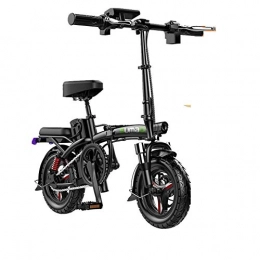 JNWEIYU Bike JNWEIYU Electric Bicycle Adult Waterproof Folding Electric Bike for Adults, 14" Electric Bicycle / Commute Ebike Travel Distance 30-180 Km, 48V Battery, 3 Speed Transmission Gears (Size : 80km)