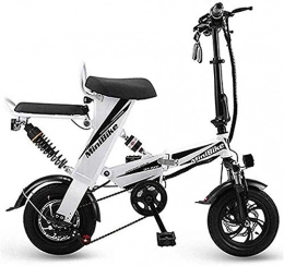 June Bike June Adult Electric Folding Bike12 Inch, Electric Bicycle Mini Car, Aluminium Alloy High Power Wheels Disc Brake For Mobility And Travel Assistance Ebike With, White