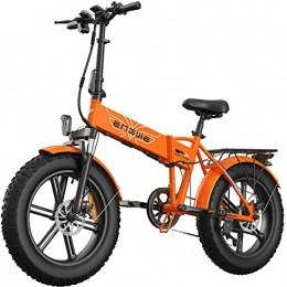 JUYHTY Electric Bike JUYHTY Electric Mountain Bike Fat Tire Bicycle 500W 12.5AH, Snow Bike Carrying 150KG Crowd 5 Hours Fast Charge Battery 7 Speed Gear Orange