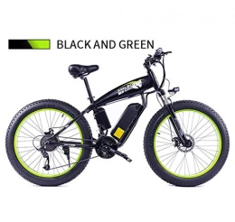 JXH Bike JXH 26'' Electric Mountain Bike, Large Capacity Lithium-Ion Battery (48V 13AH 350W), 21 Speed And Three Working Modes Sports Mountain Bikes Mechanical Disc Brakes, Green