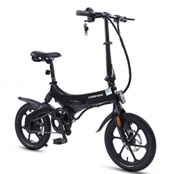 JXH Electric Bike JXH 36V 8AH Folding Electric Car, Magnesium Alloy Frame with LED Lens Light Rear Shock Absorber, Three Riding Methods Suitable for Commuting Or Outdoor Riding, Black