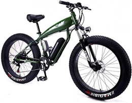 JXH Bike JXH Electric Mountain Bike 26" 4.0 Inch Fat Tire Ebike, 36V 8Ah Removable Lithium Battery, Front And Rear Disc Brakes, Green