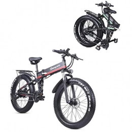 JXXU Bike JXXU 1000W 26 inch Fat Tire Electric Bicycle Mountain Beach Snow Bike for Adults, Aluminum Electric Scooter 7 Speed Gear E-Bike with Removable 48V12.8A Lithium Battery (Color : B)