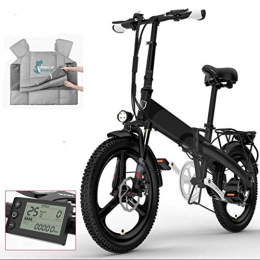 JXXU Bike JXXU 400W 20 Inch Fat Tire Electric Bicycle Mountain Beach Snow Bike For Adults, 7 Speed Gear EBike With Removable 48V10.4A Lithium Battery And Motorcycle Scooter Leg Apron Covers(Color:A)
