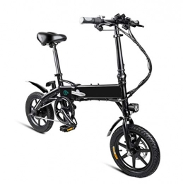 JXXU Bike JXXU Folding Electric Bike LED Display Electric Bicycle Commute Ebike 250W Motor, 10.4Ah Battery, Three Modes Riding Assist Range Up 40-60km(Color:black)