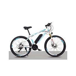 JYCCH Bike JYCCH Electric Mountain Bike 26" 250W Electric Bicycle With 36V 8Ah Removable Lithium Battery, 21 Speed Gearbox, 35km / H, Charging Mileage Up To 35-50km(Color:blue / white) (Blue / White)