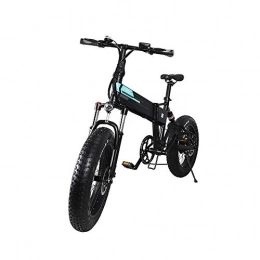 kaakaeu Folding Electric Bike,20 * 4.0 inch Off-road Fat Tire,Professional 7 Speed Transmission Gears,Shock Absorption,Portable Adjustable Foldable for Cycling Outdoor