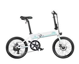 kaakaeu Bike kaakaeu Folding Electric Bike, Dual Disc Brakes, Bike with 36V 10.4Ah Lithium-Ion Battery, Thickened Non-slip Professional 6 Speed White