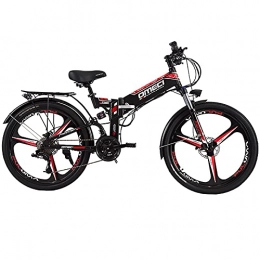 KaiLangDe Bike KaiLangDe 26-inch Adult Foldable Electric Mountain Bike, Oil Brake / smart LCD Screen GPS Anti-theft Positioning System, 27 Speed Allows You to Cross-country and Commute