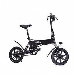 KASIQIWA Bike KASIQIWA Electric Bikes, 250w Folding Electric Bikes For Adults LCD Speed Display 14 inch moped mini-driver bicycle Lithium-Ion Battery, Black