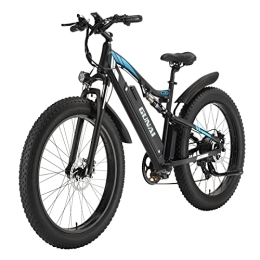 KELKART Electric Bike KELKART Electric Bike, 26x4.0 Inch Fat Tire Mountain Bike for Men / Women， with Shimano7 Shifting System and Removable Li-Ion Battery.