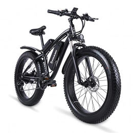 KELKART Electric Bike KELKART Electric Bikes 1000W Off-road Fat Tire E-bike, with Removable Lithium Ion Battery, 3.5" LCD Display and Rear Seat (Black)
