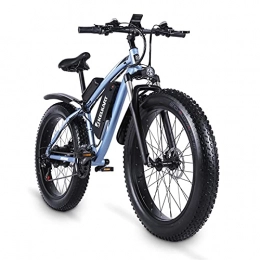 KELKART Electric Bike KELKART Electric Bikes 1000W Off-road Fat Tire E-bike, with Removable Lithium Ion Battery, 3.5" LCD Display and Rear Seat (Blue)