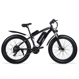 KELKART Electric Bike KELKART Electric Bikes Off-road Fat Tire E-bike, with Removable Lithium Ion Battery, 3.5" LCD Display and Rear Seat (Black)
