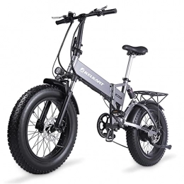 KELKART Electric Bike KELKART Electric Mountain Bike 500W 20 Inches Folding Fat Tire E-bike with Rear Seat and 48V 12.8AH Removable Lithium Ion Battery