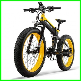 KERS Electric Bike KERS 48V 2A 500W powerful electric Bike 26 inches 4.0 fat tire Ebike, mountain bike folding electric bicycle Yellow