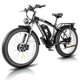 KETELES  KETELES 26” Electric Bike for Adults with Dual Motors, 48V 23Ah Removable Battery, Off Road E-bike with 4.0 Fat Tyre, Electric Cycles for Men and Women (white)