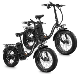 KETELES Electric Bike KETELES Electric Bike for Adults, 20×4" Foldable Electric Bike, 48V 35Ah Removable Battery, Commuter Bike for Men and Women with 7 Speed and Hydraulic Disc Brak (KF9 35Ah*2)
