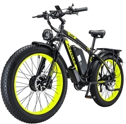 BeWell Bike Keteles K800 Electric Bike Dual Motor 48V 23Ah Removable Battery Adult Electric Bicycle (Green-23Ah)