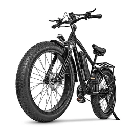 Kinsella Electric Bike Kinsella Cmacewheel M26 17A lithium battery, 26 inch fat tire electric mountain bike (black)