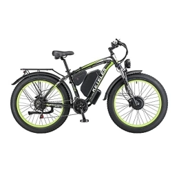 Kinsella Electric Bike Kinsella Electric Bicycle Dual Motor, Snow Bicycle Aluminum Alloy, 48V Fat Tire Moped 26 Inches