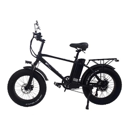Kinsella Electric Bike Kinsella T20 folding electric bicycle, 20×4.0 fat tires, 48V 17Ah removable lithium battery, dual mechanical disc brakes, Shimano 7-speed. (Black)