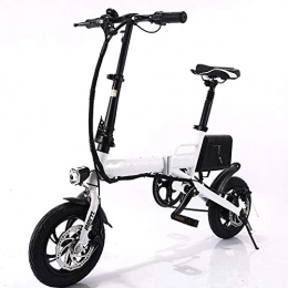 KNFBOK Electric Bike KNFBOK electric mopeds for adults Electric bicycle light folding adult station wagon mini 36v front and rear mechanical double disc brake three riding modes 15-20 km 6A White