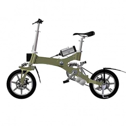 KNFBOK Electric Bike KNFBOK mens electric bike 14 inch adult folding electric bicycle hill 36v 5A lithium battery bicycle intelligent operation instrument three riding modes Green