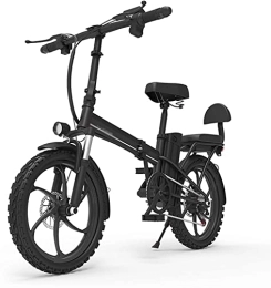 Kosoree Adult Folding Electric Bike, Men's Mountain Bike, 14-inch Electric Bike/Commuter Electric Bike With 240W Motor, 48V 12Ah Battery, 90KM