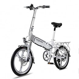 KT Mall Bike KT Mall Electric Bicycles 48V Lithium Ion Battery 400 Watt Rear Hub Brushless Motor 14 Inches Electric Bike Folding Portable E-bike Three Riding Modes, Silver, 20inch60KM