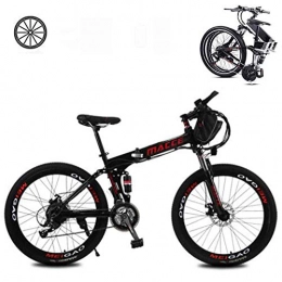 KT Mall Electric Bike KT Mall Folding Electric Bikes for Adults 26 In with 36V Removable Large Capacity 8Ah Lithium-Ion Battery Mountain E-Bike 21 Speed Lightweight Bicycle for Unisex, Black